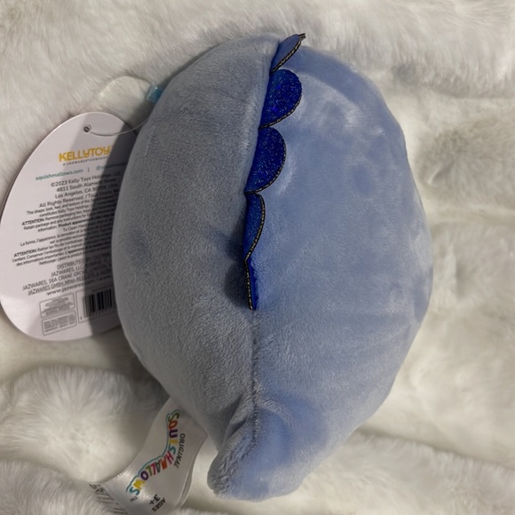 Squishmallow RONELLO the Dino 4.5" Valentines Blue Metallic Heart Dinosaur - Picture 2 of 4